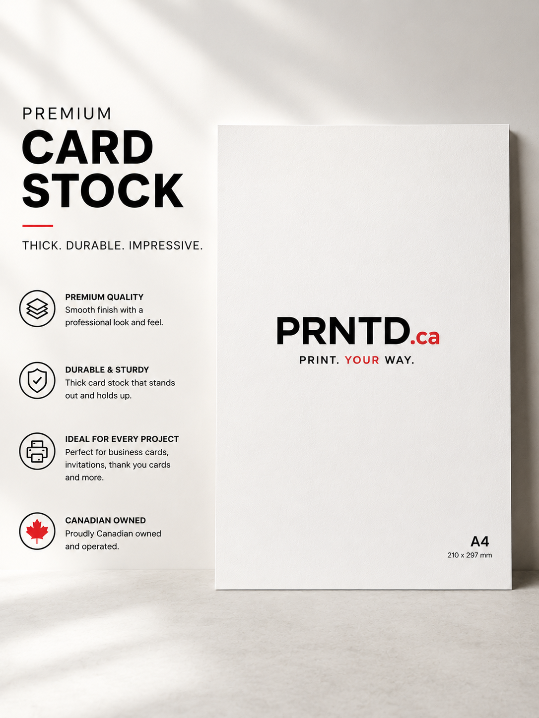 A4 300 GSM cardstock paper in matte and glossy finishes